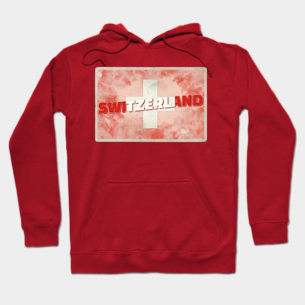 Switzerland Vintage style retro souvenir Hoodie by DesignerPropo